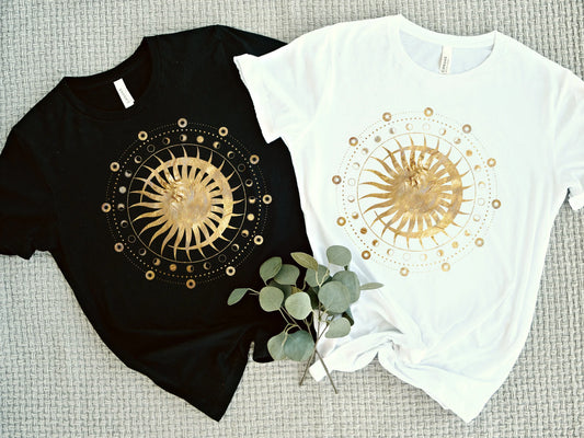 Mystic Moon Shirt, Mystical Moon Phase Shirt, Moon T-Shirt, Boho Vintage Moon Shirt, Celestial Moon Shirt, Spiritual T-Shirt