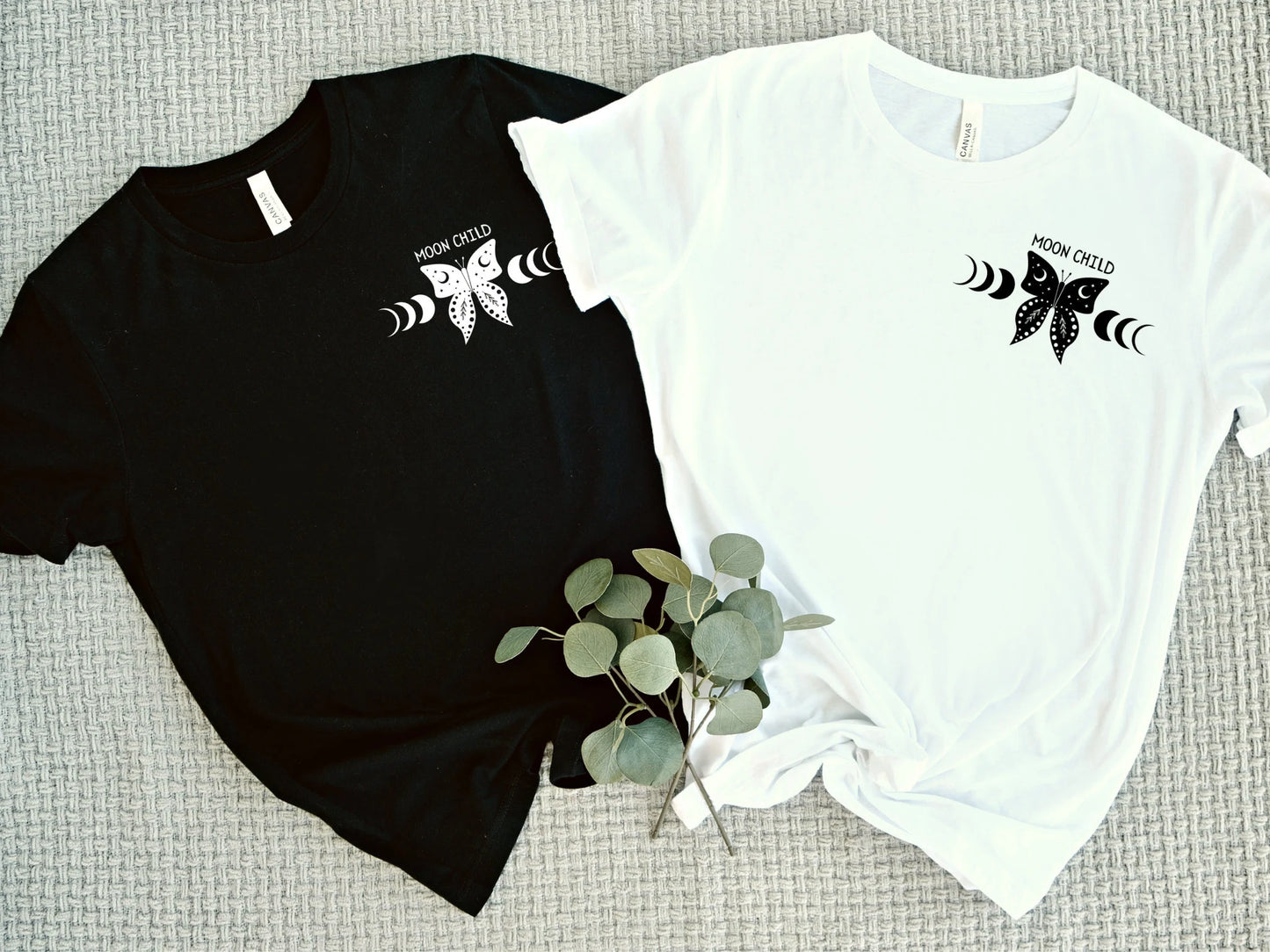 Stay Wild, Moon Child, Moth and Moon, Front and Back T-Shirt
