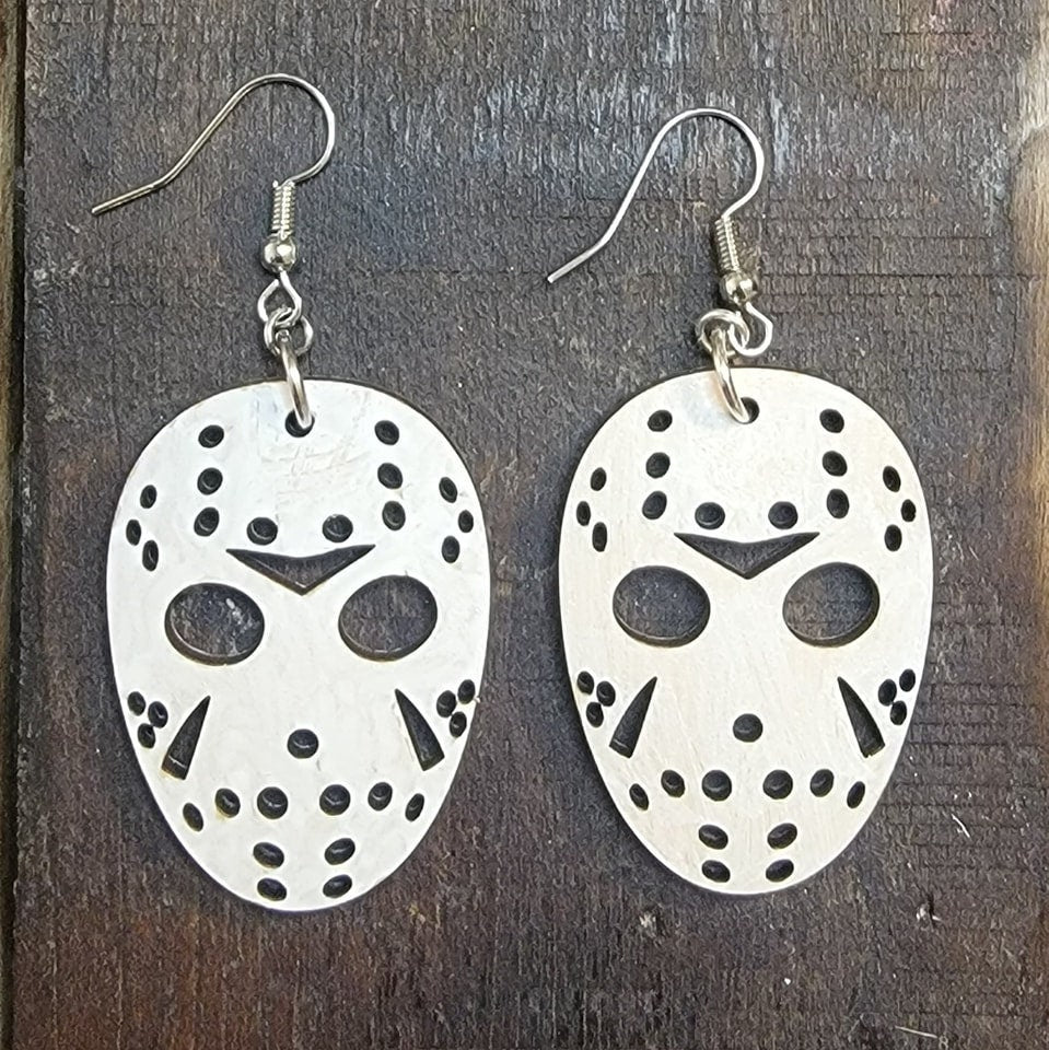 Jason Voorhees Mask Earrings, Friday The 13th