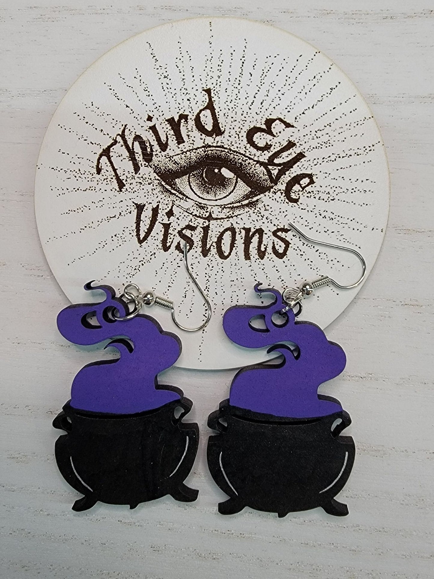Cauldron Earrings, Witch Brew