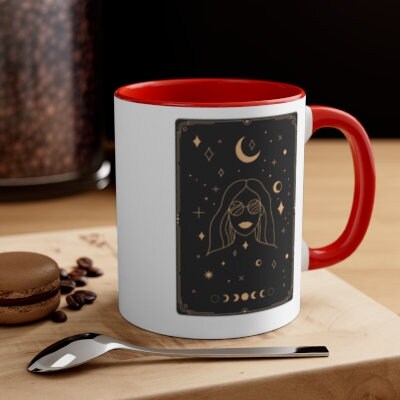 Tarot Card Mug, Witchy Coffee Cup, Tarot Coffee, Witchy gift, Spiritual Mug