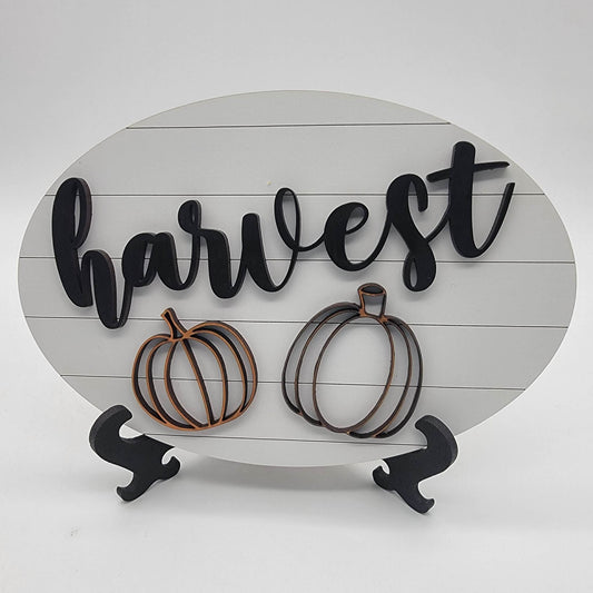 Harvest Desk Sign, Counter Sign, Tabletop Sign, Harvest Wood Sign, Handmade Gift, Gift For Friends, Gift For Family