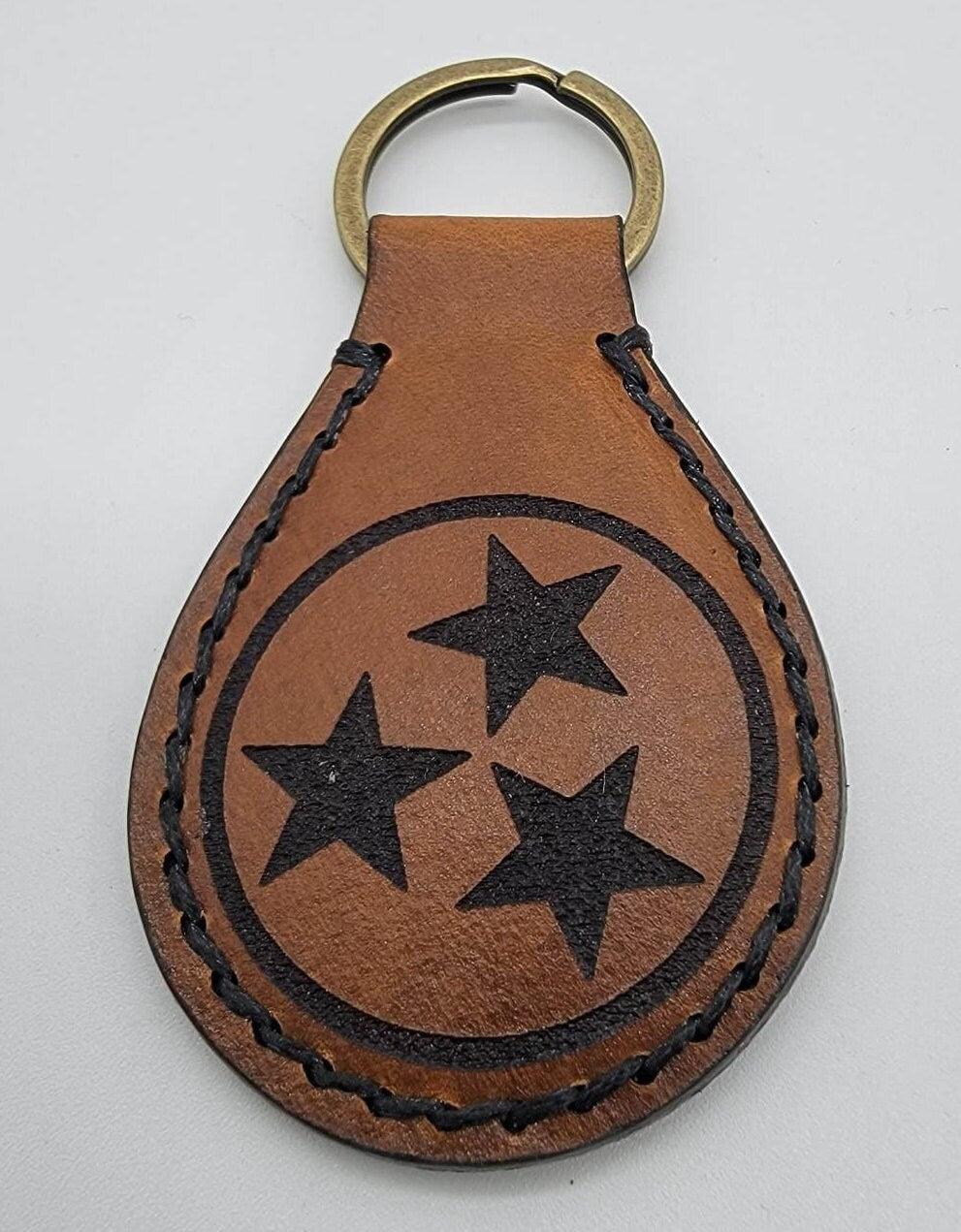 Tri Star Keychain - Tennessee State Flag Keychain