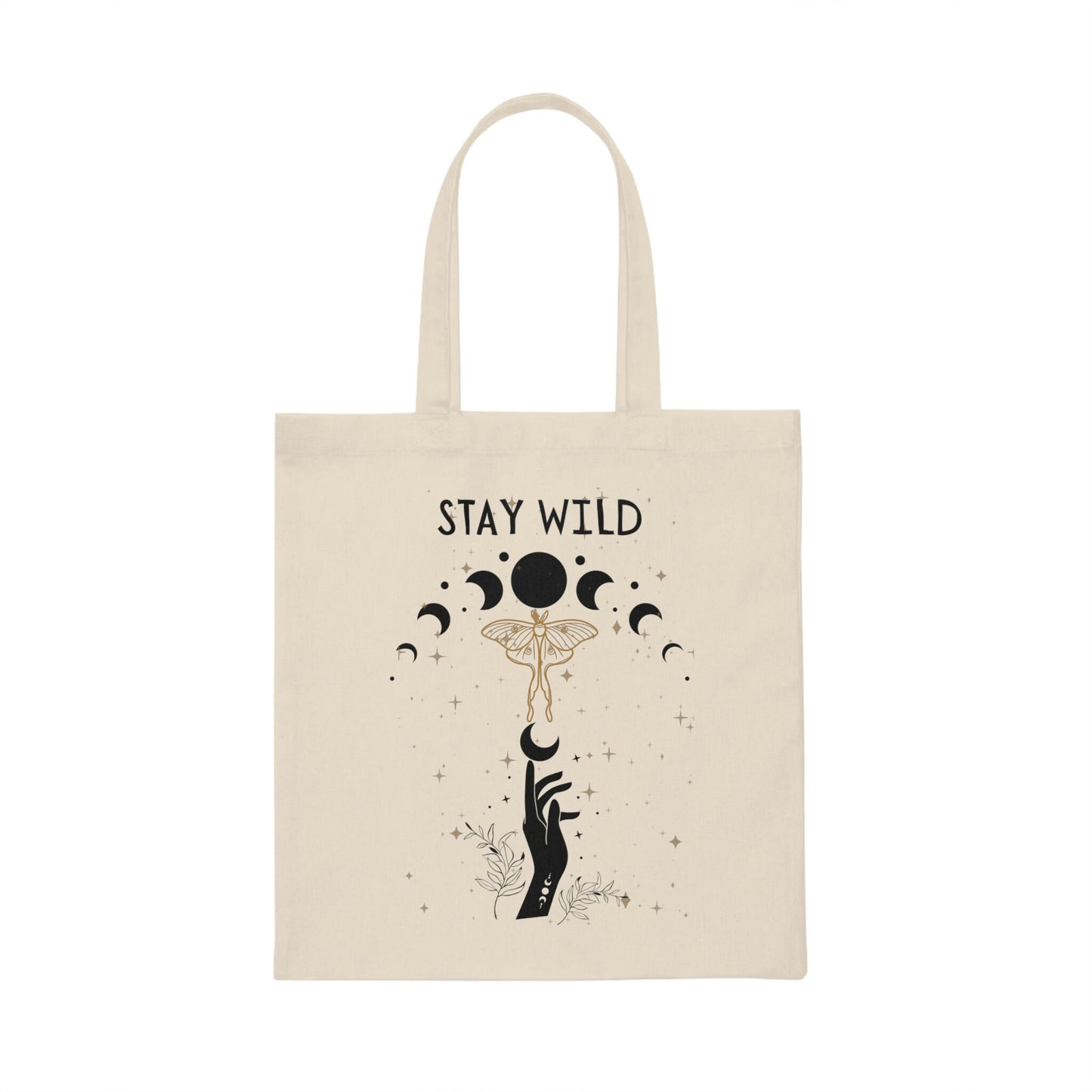 Stay Wild, Canvas Tote Bag, Hippie BOHO bag, Hippie Tote, Trending Bag, Purse