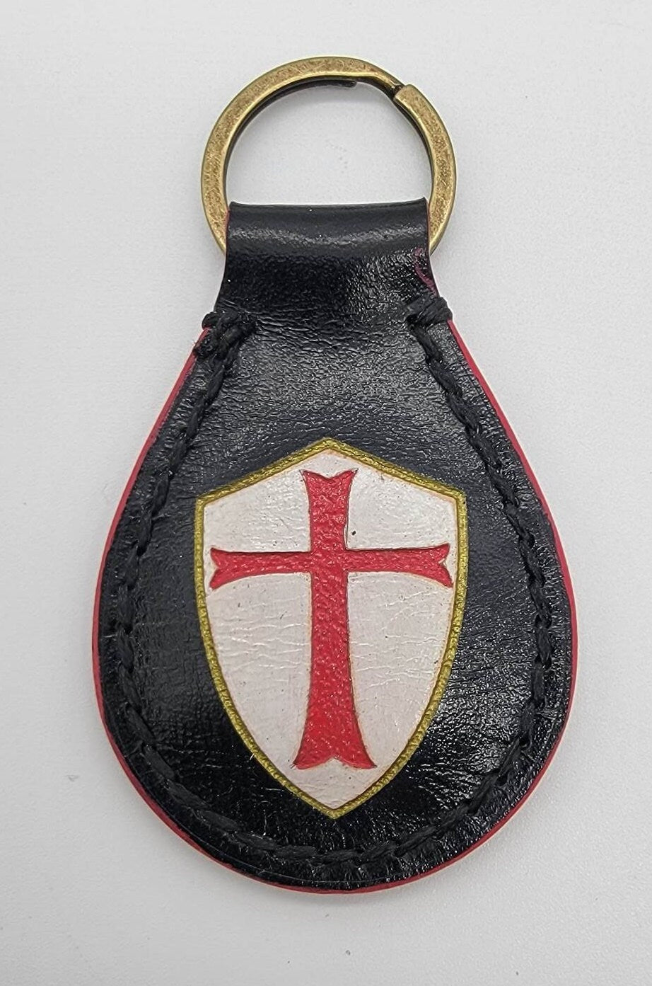 Knights Templar Crusader Cross And Shield Keychain