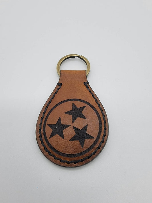 Tri Star Keychain - Tennessee State Flag Keychain