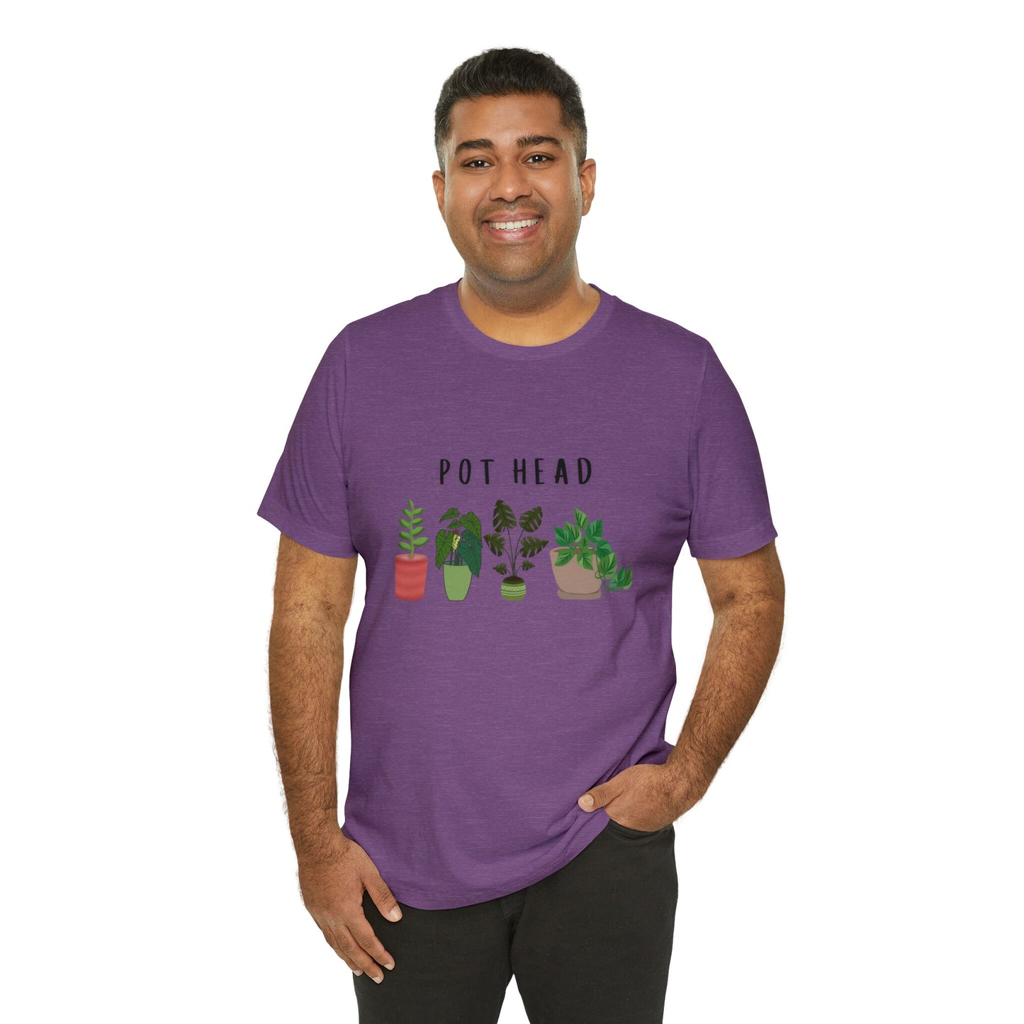 Pot Head T-Shirt - Shirt with plants - Gift for plant lover - Green Thumb Shirt